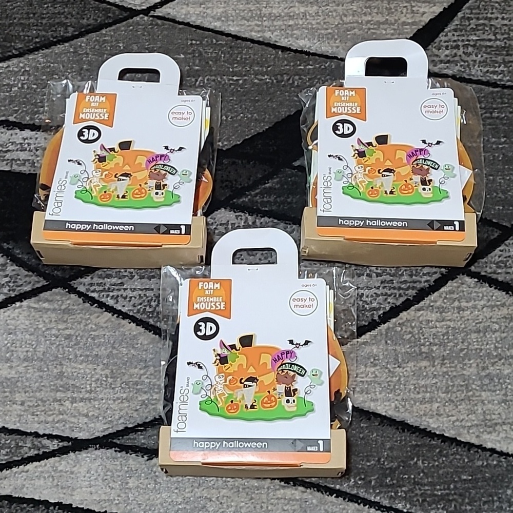 HAPPY HALLOWEEN 3 FOAMIES BRAND 3D FOAM KITS